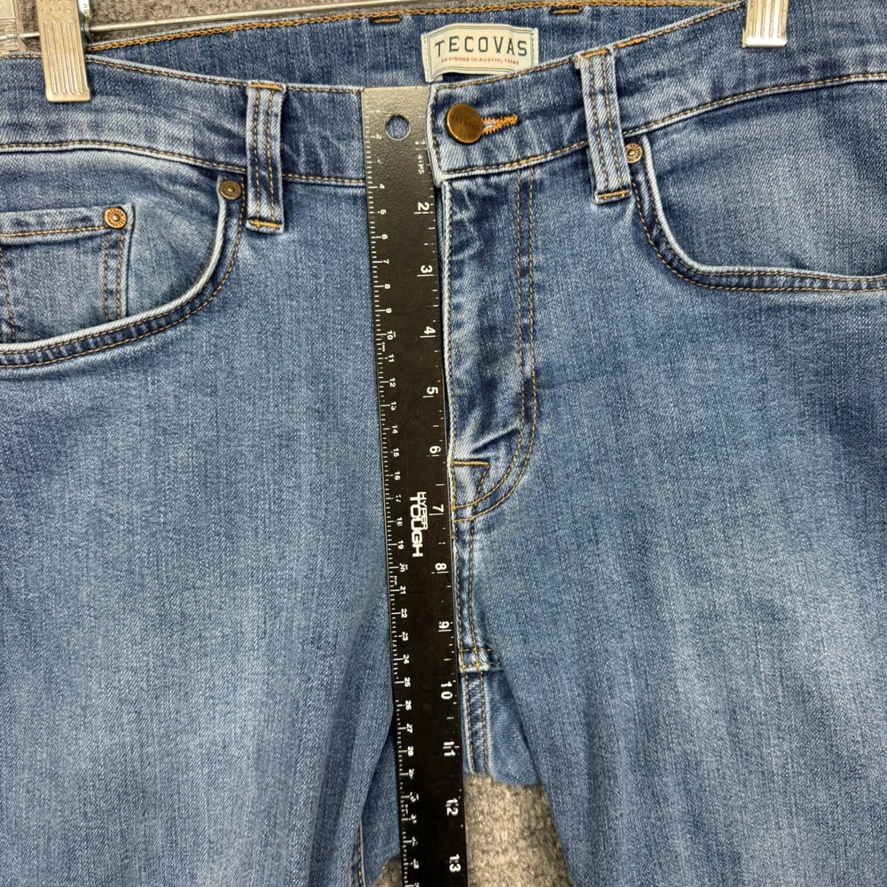 Tecovas Slim Jean Mens 32x32 Blue Premium Stretch Denim Cotton Blend Western - Picture 4 of 16